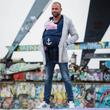 Bondolino Plus - puplin, sötétkék vasmacskával Bondolino Plus - puplin, sötétkék vasmacskával