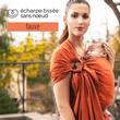 Love Radius szövött karikás kendő viszkózból - rozsda Love Radius szövött karikás kendő viszkózból - rozsda
