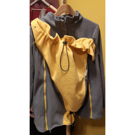 Használt Magyarinda hordozós pulóver - szürke-sárga, L-es méret